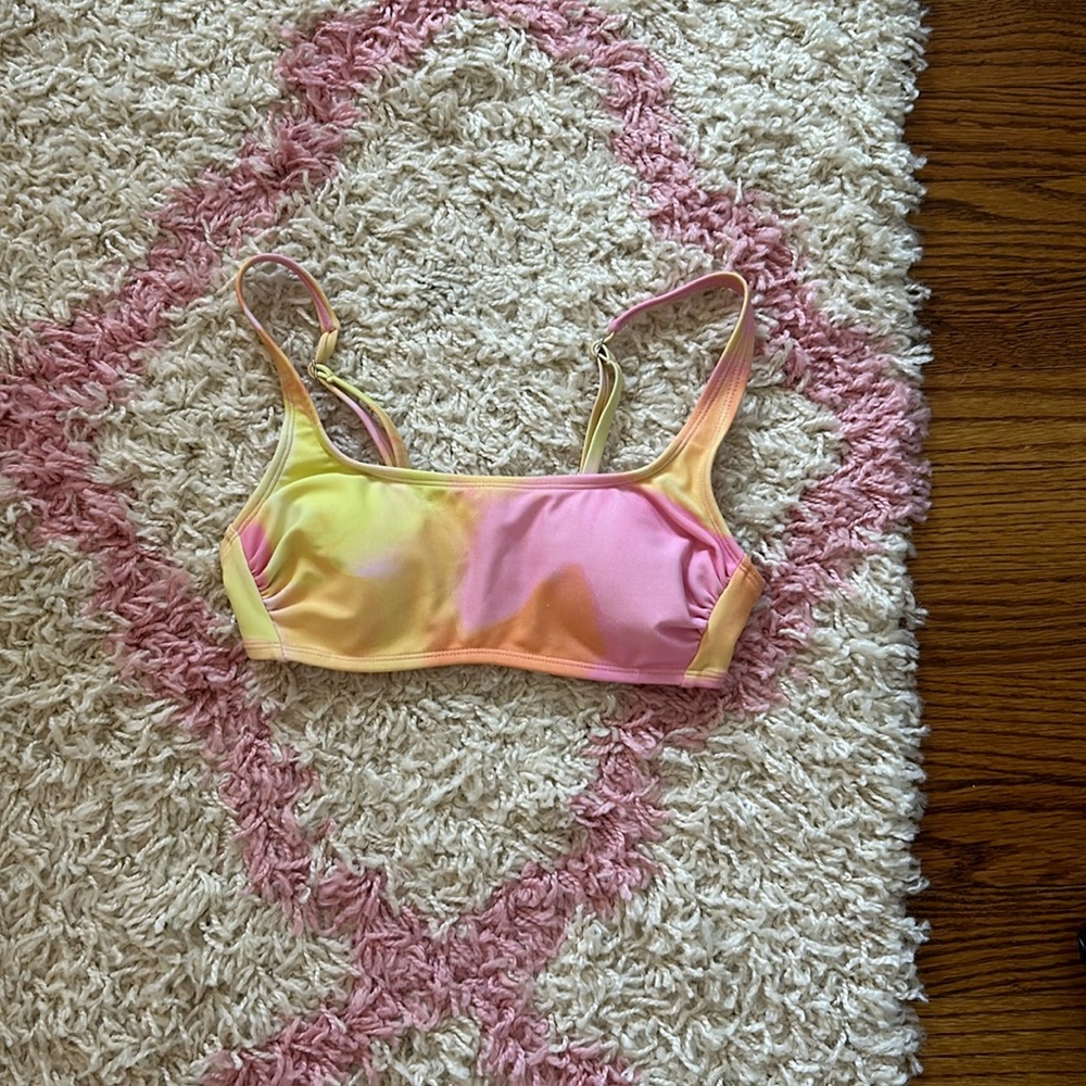 XS pink, yellow, and orange Bikini top from Wildfable, price is negotiable